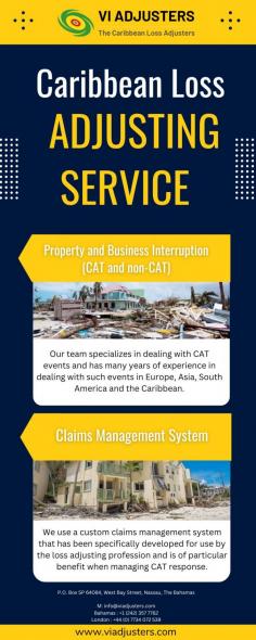 VI Adjusters is a premier loss adjusting company in the Caribbean, providing exceptional services to insurance companies in the region. Our highly skilled catastrophe adjusters are dedicated to delivering prompt and accurate property damage assessments to help expedite the claims process. We understand the importance of providing reliable support during times of crisis, which is why we go above and beyond to ensure our clients receive the best possible service. At VI Adjusters, we believe that accurate and timely claims settlement is essential for maintaining trust and confidence with your clients. Count on us to provide the expertise and professionalism you need to navigate complex loss situations with confidence. Contact us today to learn more about our comprehensive loss adjusting services.