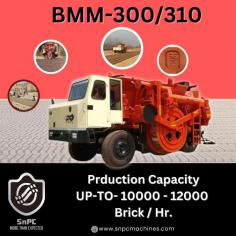 Snpc is a brick on wheel factory with two machine: BMM-150 & 300 produces bricks while moving on wheel, machines are semi & fully automatic producing 240-290 BPM with MS&SS Body Type having a high grade sensor system with prepared raw material