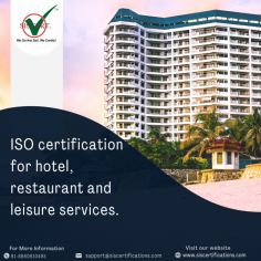 SISCert provides ISO Certification for Hotel, Restaurant, Leisure Services and the applicable standards are ISO 9001, 22000, 14001, 45001, 50001.