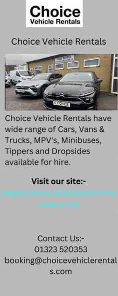 Van hire in Brighton is made easy with Choicevehiclerentals.com! Get the perfect van for your needs at an unbeatable price. Enjoy an effortless and stress-free van hire experience with our friendly and reliable service.
https://www.choicevehiclerentals.com/branches/brighton