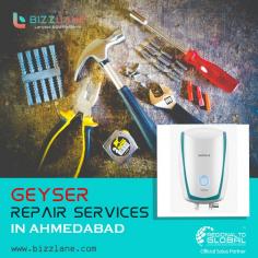 "Gas geysers are essential appliances in many households, providing hot water for various purposes such as bathing, cooking, and cleaning. If you're in Ahmedabad and facing issues with your gas geyser, it's crucial to get it repaired by a qualified technician as soon as possible. Fortunately, there are gas geyser repair services conveniently located near you in Ahmedabad.

To find a gas geyser repair service near you in Ahmedabad, you can start by conducting an online search with keywords like ""gas geyser repair near me in Ahmedabad."" This will provide you with a list of local gas geyser repair services in your vicinity. You can also ask for recommendations from friends, family, or neighbors who have previously used gas geyser repair services in Ahmedabad.

Gas geyser repair services in Ahmedabad typically offer a range of services to diagnose and fix issues with gas geysers. These can include repairing gas leaks, fixing faulty ignition systems, replacing malfunctioning thermostats or valves, addressing issues with water flow or pressure, and resolving problems with the pilot light or burner.

It's important to choose a gas geyser repair service in Ahmedabad that has experienced and trained technicians who are familiar with different brands and models of gas geysers. Look for a repair service that is licensed, insured, and reputable to ensure that your gas geyser is repaired safely and effectively.

When availing gas geyser repair services in Ahmedabad, always inquire about the pricing, including labor charges and cost of replacement parts, if any. It's also a good idea to ask for warranties or guarantees on the repairs done to ensure that you're protected against any potential issues in the future.

In conclusion, if you're facing issues with your gas geyser in Ahmedabad, it's important to seek professional repair services to ensure safe and efficient operation. By conducting online searches, seeking recommendations, and choosing a reputable repair service with experienced technicians, you can get your gas geyser repaired near you in Ahmedabad and enjoy uninterrupted hot water supply in your home. Don't delay, contact a gas geyser repair service in Ahmedabad today and get your gas geyser back in optimal working condition. https://bizzlane.com/Search/Ahmedabad/Geyser-Repair"