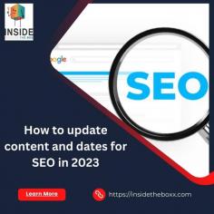 How to update content and dates for SEO in 2023 – Each new year, SEOs, bloggers, and distributors are anxious to profit by “new satisfied”

https://insidetheboxx.com/how-to-update-content-and-dates-for-seo-in-2023/
