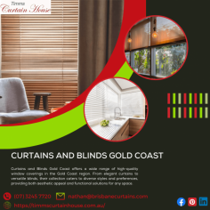Curtains and Blinds Gold Coast offers a wide range of high-quality window coverings in the Gold Coast region. From elegant curtains to versatile blinds. Their collection caters to diverse styles and preferances, providing both aesthetic appeal and functional solutions for any space.