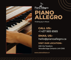 Piano Allegro is a piano coaching institute that can fulfill the requirement of people searching for Piano lessons in Vaughan, Richmond Hill, Etobicoke, Woodbridge, Maple etc. We have professional piano teachers in Vaughan, Richmond Hill, Etobicoke and nearby locations who can teach you piano skillfully. To contact us or for any query, you can contact us at +1 437 985-6565 or mail us at hello@pianoallegro.ca.