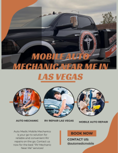 A Mobile Auto Mechanic Near Me technician saves you the trouble of hauling your automobile to the garage as well as the cost of towing. A mobile auto mechanic is a specialist that provides on-site automotive repair services. This post will go through the benefits, services, and advice for finding the finest mobile car repair near you. Read More Info:- https://www.automedicmobile.com/mobile-auto-repair-las-vegas/