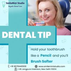 If you want to keep your pearly whites extra healthy, try this simple trick – hold your #toothbrush like a pencil and you’ll brush softer without putting too much pressure on your teeth and gums.