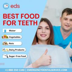 The food you eat plays a very crucial role in keeping your teeth healthy and there is a variety of foods that are good for health and keep your teeth fit and fine. Some of these are recommended in the picture. But there are some foods that can harm your teeth. In case of any of this dental emergency you can visit an emergency dental service as we have emergency dentists who can provide Emergency dental care to the customers. Call us at 1-888-350-1340 to book a appointment.