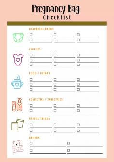 Pregnancy Bag Checklist for Free Downloads from www.theprintables.in . Click here for webpage - 
https://printables.sociall.in/the-pregnancy-bag-checklist/
