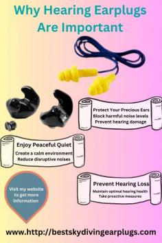Defend your hearing with advanced skydiving earplugs. These innovative earplugs provide exceptional noise reduction, allowing you to enjoy concerts without compromising your auditory health. Elevate your concert experiences with the ultimate protection for your ears.