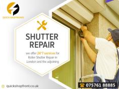 Shutter repair in London refers to the repair or restoration of shutters on windows or doors around the city. This process entails identifying and repairing shutter problems, such as broken or malfunctioning mechanisms, damaged slats or frames, or other difficulties affecting the proper operation of shutters. Professional shutter repair services in London are available to assist restore the function and attractiveness of shutters in residences or businesses.   by email : info@quickshopfront.co.uk/.  to discuss your specific needs or to schedule a free on-site consultation. Visit here : https://quickshopfront.co.uk/roller-shutter-repair-and-maintenance/

