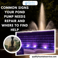 However, like any other mechanical equipment, pond pumps can develop problems over time. We will discuss the common signs that indicate your pond pump needs repair and where to find a pond pump repair service near me.