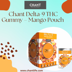 
Chant Delta-9 THC Gummy – Mango Pouch. A delicious and convenient way to enjoy the benefits of D-9 THC. Not only do these gummies taste great, but they are also made with the highest quality ingredients to ensure a premium experience. Each gummy contains 10mg of D-9 THC, ensuring a consistent and enjoyable experience every time.  Visit our website today: https://chantlife.com/