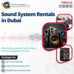 Are you looking for best Sound System Rentals in Dubai? VRS Technologies LLC is best supplier of sound system with high quality stereo sound in reasonable prices. Contact us: +971 55 518 2748 Visit us: https://www.vrscomputers.com/computer-rentals/sound-system-rental-in-dubai/
