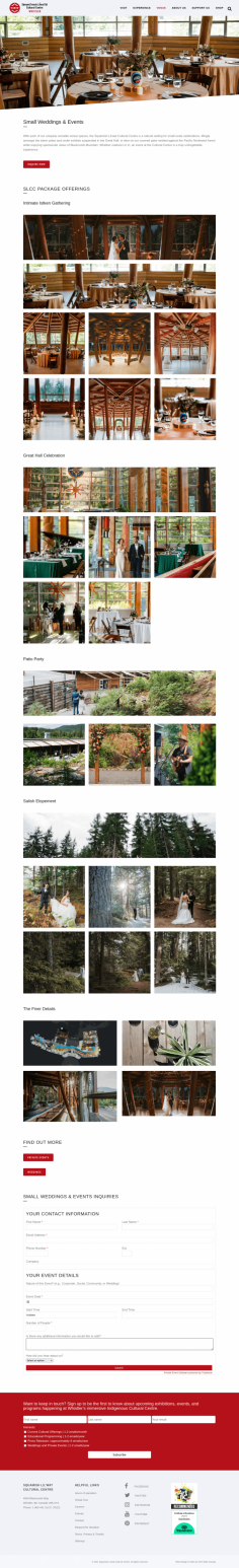 Small Weddings & Events in Whistler

Our versatile venues have natural settings for small and big scale celebrations Whether you need an outdoor or indoor location at Whistler, call 866 441 7522

https://slcc.ca/venue/smallevents/