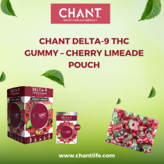 Chant Delta-9 THC Gummy – Cherry Limeade Pouch . Whether you’re looking to relax after a long day or simply enjoy the benefits of D-9 THC, Chant Delta-9 Premium THC Gummies are the perfect choice for you. These gummies come in a convenient 1CT Pouch, perfect for on-the-go use. The pouch is easy to carry and store.  Visit our website today: https://chantlife.com