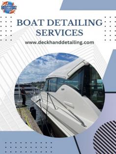 Boat Detailing Services in Seattle – Deckhand Detailing

Boat detailing, polishing, and waxing is part of the maintenance of a Yacht or marine. It is the process of washing the yacht and then polishing it properly with high-quality detailing polish products and tools. At Deckhand Detailing, we understand the importance of regular maintenance to preserve the longevity and value of your boat. Our meticulous attention to detail ensures that every nook and cranny is thoroughly cleaned and restored, leaving your boat looking as good as new. Contact us today for professional boat detailing services in the Seattle area.
https://www.deckhanddetailing.com/services.html