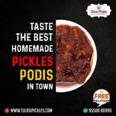 Tulasi Pickles is one of the Leading online Pickle stores where you can order authentic, homemade pickles, sweets, snacks, masalas, and Karam podis. If you're looking for the best non-veg pickles in Hyderabad, your search ends here! Tulasi Pickles are the famous non-veg pickles in Hyderabad, India. For those who prefer vegetarian options, there are also some of the best Andhra pickles in Hyderabad and Best Veg Pickles in Hyderabad, India. You can also find the best homemade pickles in Hyderabad, India. So why wait? Order now Homemade Pickles online in India and also experience the true taste of Homemade Pickles from Hyderabad to USA and UK residences and which we can deliver almost all countries in the world.
Order at: https://tulasipickles.com/product-tag/homemade-pickles/