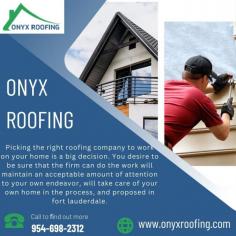 Onyx Roofing in Fort Lauderdale is your trusted source for top-notch roof repair services. Our skilled team of professionals is dedicated to delivering exceptional craftsmanship and using high-quality materials to ensure long-lasting results. From minor repairs to extensive damage, we have the expertise to handle any roofing issue efficiently and effectively. For more details visit us at https://www.onyxroofing.com/ or Contact us at 954-698-2312 Address- Fort Lauderdale, FL #OnyxRoofing #RoofRepairFortLauderdale #FL
