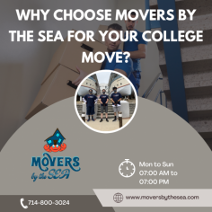 Whether you’re moving out of state or just a few blocks away, packing up your belongings and transporting them can be a challenging task. That’s where Movers by the Sea comes in. We offer college-moving California services that make the transition to campus life as stress-free as possible. 
 