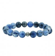 The Logic Stone bracelet features natural stones in a variety of sizes and styles. With lengths of 18 cm, 19.5 cm, and 20 cm, and suitable for wrist sizes of 17, 18, and 19 respectively, this bracelet offers options for a comfortable fit. The beads have rounded shapes with sizes of 8 mm and 10 mm, and the count varies between 18, 21, and 18 + Buddha, depending on the style. The bracelet is elasticated for easy wearing.

The Logic Stone, also known as the blue "Logic Stone," is renowned for its ability to clear the mind and stimulate deep thinking. It brings a sense of peacefulness and enhances intuition, allowing for a deeper understanding of the truth. By boosting mental energy, this stone empowers the mind to think clearly and function effectively.

Wearing the Logic Stone bracelet not only adds a stylish accessory to your attire but also serves as a reminder to embrace deep thought and seek clarity. Please note that while gemstones have been associated with certain properties, their effectiveness may vary for individuals. They should not replace professional advice or treatment.