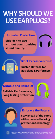 Learn why earplugs are essential for safeguarding your hearing and promoting a healthy lifestyle in this informative infographic. Discover how they protect against loud noises, enhance sleep quality, and boost concentration. Explore their role in preventing ear infections, providing comfort during travel, and enjoying music safely. Don't overlook their importance in DIY and construction settings, where they help prevent hearing damage. Take charge of your well-being with earplugs!

For more updates visit the website.