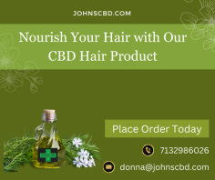 Your hair and scalp benefit greatly from CBD, which is well known for its nourishing and calming properties. Our CBD hair product uses the strength of this organic ingredient to deep hydrate hair, strengthen it, and improve hair health in general. As you embrace a newfound radiance, bid adieu to dryness, frizz, and dull strands. Visit our website to place an order.

https://johnscbd.com/collections/cbd-hair-products