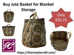 Buy Online jute  basket. Made from natural jute, light-weight and durable, perfect for keeping your blankets neat and organized. Shop our selection today! Read More: https://theinstylecraft.com/product/jute-basket-for-blanket-storage-5-woven-laundry-basket-pot-plant-covers-large-storage-bins-to-store-shoes-books-throw-blankets-toys-clothes-kids-craft-games-in-living-kitchen-or-bedroom/