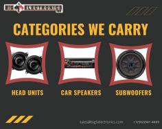 As a top car audio distributor, we have expanded and solidified our position in the industry

Buy Car Audio Systems and GPS online at Big 5 Electronics. Big 5 Electronics is the largest wholesale car audio distributor in Southern California. We have car amplifiers, car subwoofer, car stereo speakers, and more. Authorized for 40+ Brands at the lowest price. We deliver nationwide. We deal with a great quality product - buy now at Big 5 Electronics & save big!