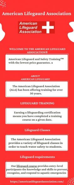 American Lifeguard and Safety Training™ with the lowest price guarantee. Individual and group training that can be completed anytime/anywhere to get certified right away with the support of employers and government agencies nationwide. https://americanlifeguardassociation.com/