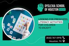 Looking for Preschool Literacy Activities for Children to Enjoy?

Discover engaging activities and resources designed to foster a love for reading and language development through literacy for preschoolers. Watch as your little one's vocabulary grows. Get in touch with Dyslexia School of Houston!
