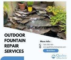 Don't let a malfunctioning outdoor fountain spoil the beauty of your landscape. Contact Quality Fountain Service today for reliable, local outdoor fountain repair services. Let us help you bring back the soothing sights and sounds of a fully functional fountain to enhance your outdoor oasis.