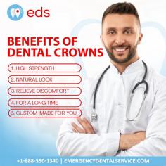 Benefits of Dental Crowns | Emergency Dental Service 
Don't let dental emergencies ruin your smile! Experience the incredible benefits of dental crowns, including high strength, a natural look, and relief from discomfort. Emergency Dental Service provides prompt care and long-lasting solutions tailored to your needs.
Schedule an appointment at 1-888-350-1340.
