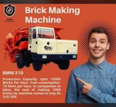 12000 BRICKS PER HOUR WITH BMM-310
https://snpcmachines.com/brick-machines/bmm310

BMM-310 is a fully automatic brick making machine. It is world first fully automatic brick making machine by Snpc machines. This machines produces brick while moving like vehicle on wheel. It can produce 12000 brick per hour which is very fast as compared to manual production. BMM-310 is a cost reduction and eco-friendly brick making machine. It reduces not only cost but labour requirements, it requries only one-third of water and 45% of investements. Raw material required for its working can be mud, clay or mixture of clay and flyash. It requries only 16-18 ltrs of fuel for its working. BMM-400, BMM-160, SBM-180 are other brick making machines manufactured by Snpc machine, India. Customer can order from any state, country or can visit us for their own satisfaction. Thankyou for visiting us.
For order or any query: 8826423668