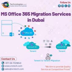 VRS Technologies LLC is the tremendous supplier of MS office 365 Migration Services Dubai. We are providing the end to end services of MS office services for your company. Contact us: +971 56 7029840 Visit us: https://www.vrstech.com/office-365-cloud-services-in-dubai.html