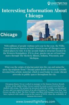 Chicago has become renowned for its numerous innovations in many areas, from architectural and natural history to food science and even the environment. Find out more about the things that make Chicago Windy City a place to visit and explore.



