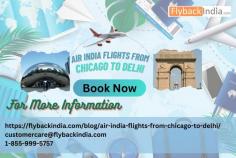 Are you looking for cheap flights from Chicago to Delhi with Air India? FlyBackIndia offers Air India flights from Chicago to Delhi. On your flight, enjoy ultimate comfort, world-class cuisine, and entertainment. FlyBackIndia can assist you with all of your reservations as well as flight status.