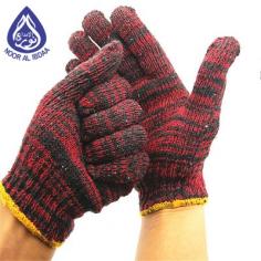 comfortable cotton knit work gloves - noor al ibdaa