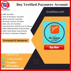 Buy Verified Payoneer Account from us and the accounts details with 100 verified documents such as SSN,Driving License, Passport
