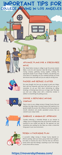 Starting your college career is an exciting adventure full of fresh starts and unexplored possibilities. As you prepare for your college moving in Orange County for your studies, you might be both excited and nervous about the prospect of moving. However, you can make this transition smoothly if you have the right advice and are prepared.