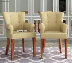Buy Altra Dining Chair - Set of 2 (Honey Finish) Online at Wooden Street