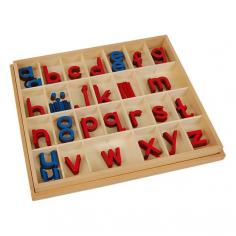 Choose Montessori Movable Alphabet for Child

A wooden box containing 5 of each consonant in red and 10 of each vowel in blue. All letters are made of wood.

• Dimensions:
          Box: 15 x 13 inches
          Letters: 1.25 x 1.25 - 2.25 inches or 30 x 30 - 57 mm
• Recommended Ages: 4 years and up

Buy now: https://kidadvance.com/lowercase-small-movable-alphabets.html