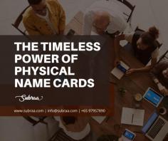 Business Connections are often made with a click, the significance of a physical name card remains unparalleled. These tangible tokens of professional identity serve as more than just a means to share contact details. They create a lasting impression, embodying the essence of personal branding. Why do physical name cards still reign supreme in networking? For starters, they foster genuine human connections. Handing over a card requires face-to-face interaction, promoting real conversations and building trust. Unlike digital alternatives, a physical card is free from technological glitches, ensuring your details are always accessible. Moreover, a well-designed name card speaks volumes about your professionalism and attention to detail. It’s a reflection of your brand, your ethos, and your commitment to meaningful interactions. And let’s not forget the tactile experience — a quality cardstock, a unique texture, or an innovative design can leave an indelible mark on the recipient. In conclusion, while technology continues to evolve, some traditions remain timeless. So, the next time you’re at a networking event, ask yourself: Would you rather be a forgotten digital notification or a memorable card in someone’s wallet?

To know more : https://www.subraa.com/