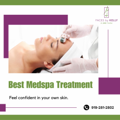 Most Popular Medspa Services

Our professional skincare consultations range from customized facials, peels to injectables and body contouring treatments. We enhance your overall appearance and focus on realistic solutions with proven success. For more details, reach our website or  call us at 919-281-2802.

