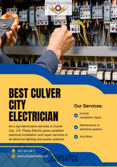 At Phase Electric, our reputation for quality workmanship, reliability, and superior customer service sets us apart. We're dedicated to guaranteeing our customers are satisfied with our work. When you choose Phase Electric as your electrician in Culver City, you're opting for professionalism and accuracy in handling your electrical projects. Our dependable emergency services are available to handle urgent electrical issues, prioritizing your safety and peace of mind.  
