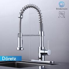 Looking to enhance your kitchen design?  Say goodbye to traditional two-handle faucets and hello to effortless water control. Consider the Brudermaim single-handle pull-down faucet. Our innovative faucet offers single-handed convenience with a modern design. The pull-down sprayer makes tasks like washing dishes and filling pots a breeze. Elevate the aesthetics of your kitchen with our single-handle pull-down faucet. We ensure high-quality products and on-time delivery right to your doorsteps. 
