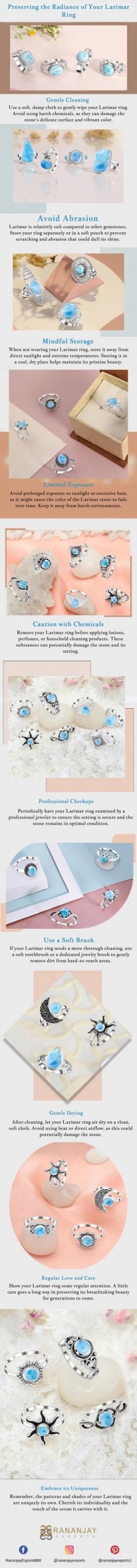 Preserving the Radiance of Your Larimar Ring

1. Gentle Cleaning 
