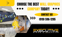 Get Quality Wall Graphics Services Today!

Turn your walls with the best wall graphics company in Raleigh. Elevate your space with stunning, customized designs that leave a lasting impression. From eye-catching murals to sleek vinyl graphics, Executive Signs & Graphics has expert team will bring your vision to life. Make a statement and stand out with the top wall graphics company.
