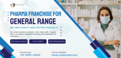 Pharma Franchise For General Range - We offer a wide range of high-quality General Range Medicines that cater to diverse healthcare needs. Our medicine is GMP Certified, W.H.O Certified and ISO Certified. Due to which our customer trust is increasing every year. Start your Pharma franchise journey in the General Range with Us. With our support, you can build a thriving business in your region. Enjoy the benefits of a trusted brand, extensive product portfolio, and marketing assistance. Your success is our priority, and we are committed to providing you with the tools and resources needed to excel in the pharma franchise in general range business. Partner with us today and unlock your potential in this dynamic industry! 
Click here for more info. https://www.crystomed.com/how-to-choose-the-best-general-range-pcd-pharma-franchise/
