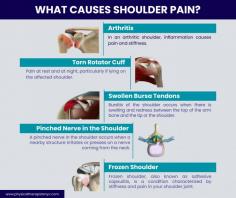 Shoulder pain can come and go or be consistent and chronic, it can range from mildly annoying to debilitating, and the causes are vast. Shoulder physical therapy can often give you relief and may even prevent future injuries. Some people find that PT for shoulder pain immediately relieves their symptoms while others discover that a regular exercise routine is necessary to give them the strength and mobility they need.

Physical Therapy for Shoulder Pain and Injury Relief
Your shoulder is the most movable joint in your body. It consists of a group of four muscles and their tendons working together so you can reach up high, down low, across and make small gestures, too. Any swelling, damage, or structural changes around the rotator cuff can give you shoulder pain and/or can limit your ability to move.

For an accurate diagnosis and a customized shoulder therapy plan that will put you on the path to recovery, put your trust in our award-winning physical therapists and we’ll customize a treatment plan that will work specifically for you.

Our state-of-the-art facility and full gym are designed to offer a variety of treatment options, all guided by New York’s top-rated doctors of physical therapy. You’ll experience hands-on care, so you know you’re performing your therapy in the best way with proper technique. This will ensure that your recovery is headed in the right direction.

Read more: https://www.physicaltherapistsnyc.com/physical-therapy-services/shoulder-pain/

Physical Therapists NYC
80 Maiden Ln, # 905C,
New York, NY 10038
(212) 386-7979

145 Henry St, Suit 1G,
Brooklyn, NY 11201
(718) 673-6771
Web Address https://www.physicaltherapistsnyc.com/
https://physicaltherapistsnyc.business.site/
https://physicaltherapistsnycbrooklyn.business.site/
E-mail info@physicaltherapistsnyc.com 

Our locations on the map:
New York https://g.page/physicaltherapyny
Brooklyn https://goo.gl/maps/S7ApbfDptsodPcXq5

Nearby Locations:
New York:
Financial District | Tribeca | Civic Center | Two Bridges
10005 | 10007 | 10002

Brooklyn:
Dumbo | Vinegar Hill | Bridge Plaza | Brooklyn Heights | Cobble Hill | Boerum Hill
11201 | 11251 | 11231 | 11217

Working Hours:
Monday: 07.30AM - 06.30PM
Tuesday: 07.30AM - 06.00PM
Wednesday: 07.30AM - 06.30PM
Thursday: 07.30AM - 06.00PM
Friday: 07.30AM - 03.00PM
Saturday: Closed
Sunday: 09.00AM - 02.00PM

Payment: cash, check, credit cards.