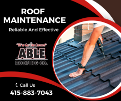 Prevent Roof Damage to Your Property

Regular maintenance is to keep your roof in good condition. Our professional roofing contractor in Novato can perform fixed inspections and make necessary repairs to ensure your roof stays in top shape. Send us an email at jon@ableroofing.biz for more details.